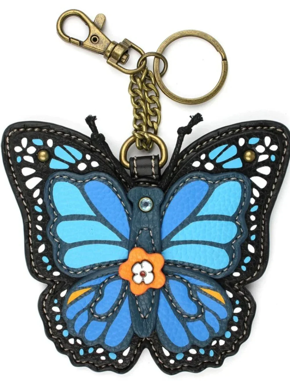 Chala Blue Butterfly Bag Charm Coin Pouch